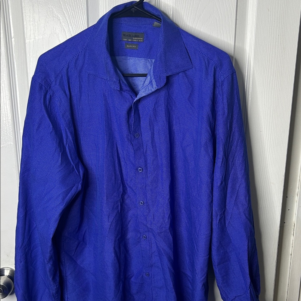 Men's Blue Button-Up Jacket